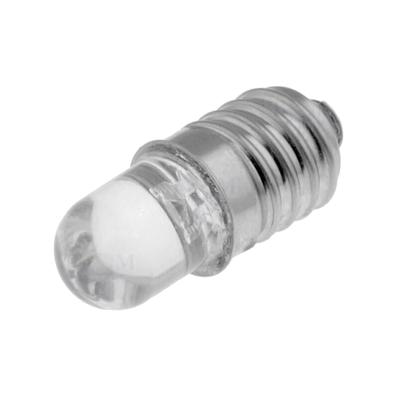 Lampă LED; albă; E10; 12VDC; 90mW; 30°