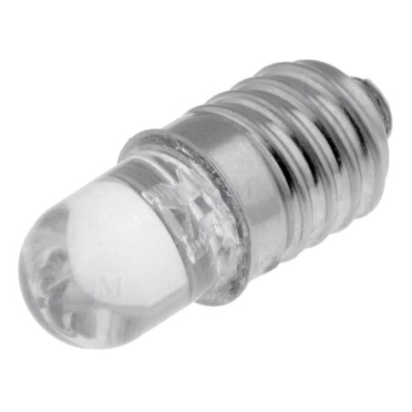 Lampă LED; albă; E10; 12VDC; 90mW; 30°