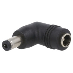 Adaptor; Ştecher: în unghi; Intr: 5,5/2,1; Ieşire: 5,5/2,1