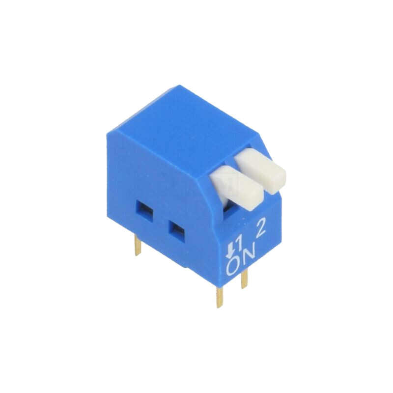 Comutator: DIP-SWITCH; Număr secţiuni: 2; ON-OFF; 0,05A/12VDC Comutator: DIP-SWITCH; Număr secţiuni: 2; ON-OFF; 0,05A/12VDC