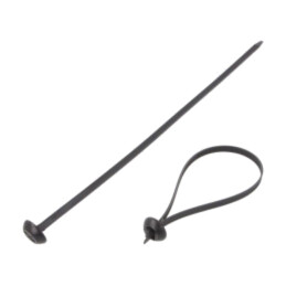 Colier de strângere; cu lame de fixare; L: 375mm; W: 7,6mm; neagră