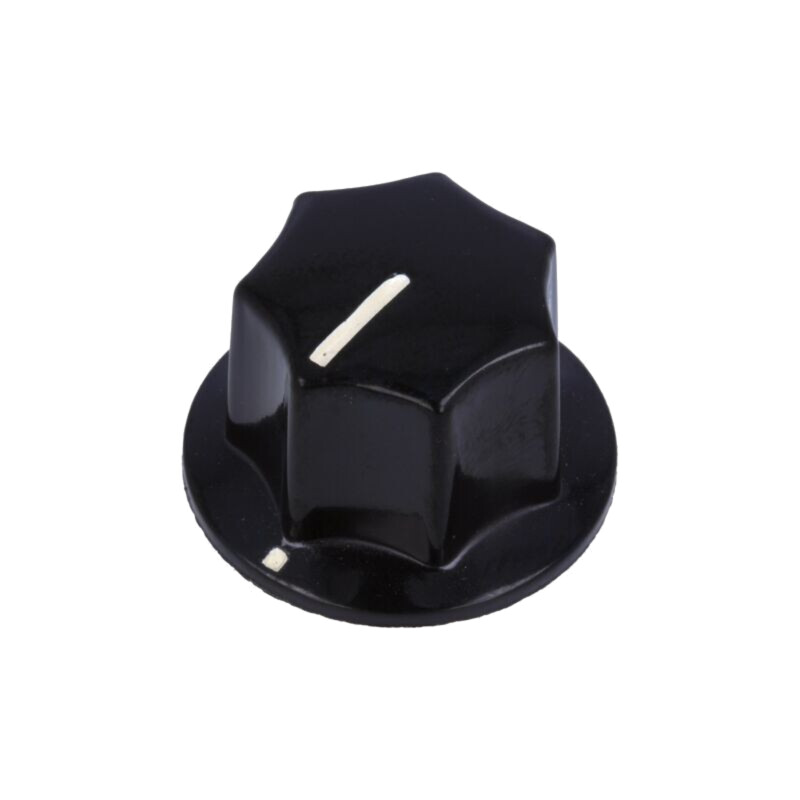 Buton rotativ; cu indicator; bachelită; Øax: 6mm; Ø18,5x15mm