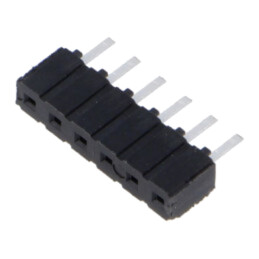 Conector: şiruri pini; tată; PIN: 6; 2,54mm; cositorit; THT; soclu