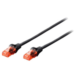 Patch cord; U/UTP; 5e; litat; CCA; PVC; negru; 1,5m; 26AWG