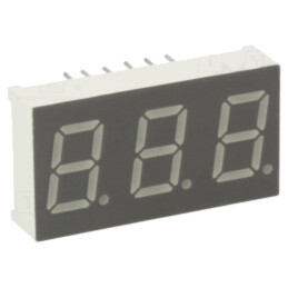 Afişaj: LED; cu 7 segmente; 10,2mm; 0,4"; Nr.car: 3; galben-verde