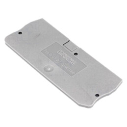 Placă extremitate; gri; Lăţ: 2,2mm; Înălţ: 36,5mm; L: 72mm