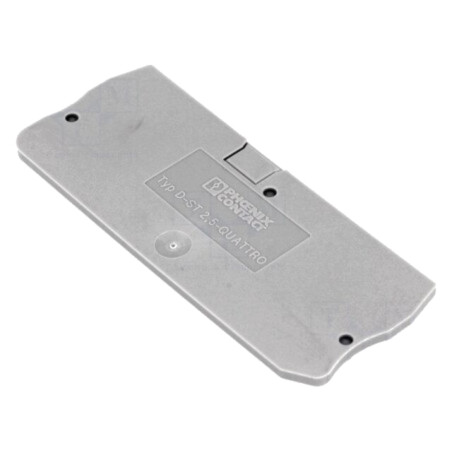 Placă extremitate; gri; Lăţ: 2,2mm; Înălţ: 36,5mm; L: 72mm