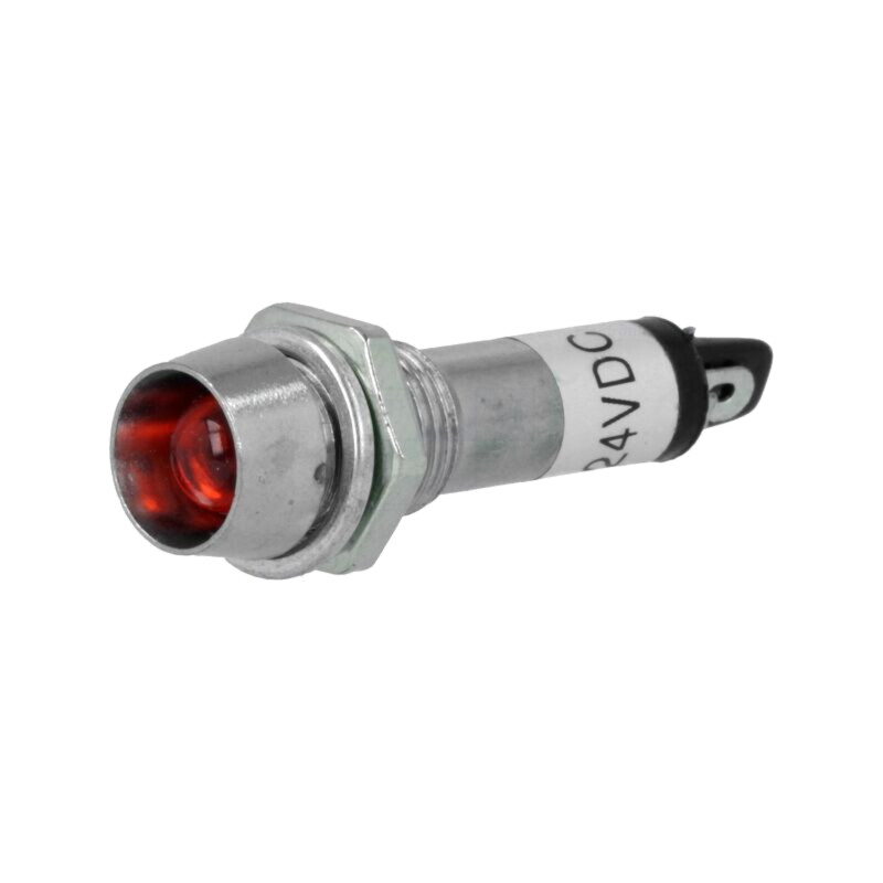 Lampă de control: LED; concav; roşie; 24VDC; Ø8,2mm; IP40; pt.lipit Lampă de control: LED; concav; roşie; 24VDC; Ø8,2mm; IP40; pt.lipit