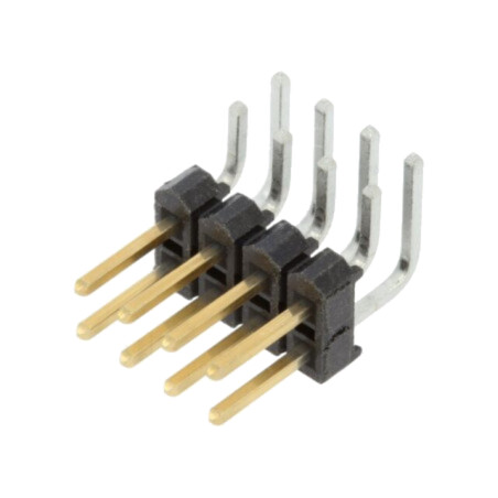 Conector: şiruri pini; şir pini; tată; PIN: 8; în unghi 90°; 2,54mm
