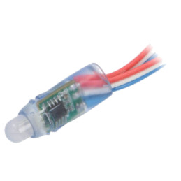 LED; RGB; IP65; 140°; Ø12mm; Controler: UCS1903,WS2811; 12VDC