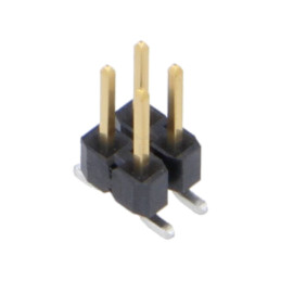 Conector: şiruri pini; tată; PIN: 4; 2,54mm; aurit; SMT; şir pini