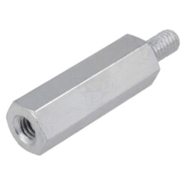 Piuliţă-distanţieră filetată; 90mm; Filet int: M4; Filet ext: M4