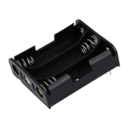 Suport; AA,R6; Nr.bat: 3; pt.PCB; neagră