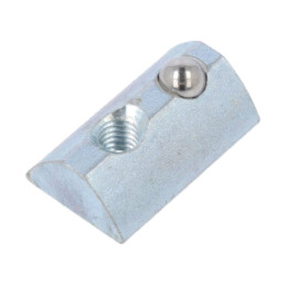 Piuliţă; pt.profile; Lăţime cant: 8mm; oţel; în T; Filet: M5