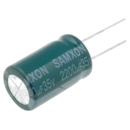 Condensator: electrolitic; low ESR; THT; 2200uF; 35VDC; Ø16x25mm