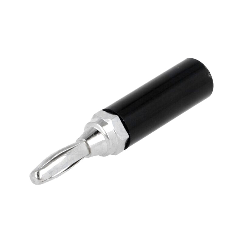 Conector: banană 4mm; mufă; 60VDC; neagră; neizolat; Lung.tot: 46mm Conector: banană 4mm; mufă; 60VDC; neagră; neizolat; Lung.tot: 46mm