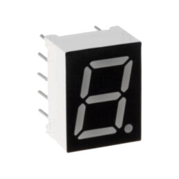 Afişaj: LED; cu 7 segmente; 10,16mm; 0,4"; Nr.car: 1; albastră; anod