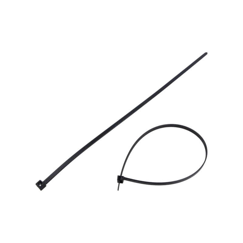 Colier de strângere; L: 460mm; W: 7,6mm; neagră; poliamidă; 535N