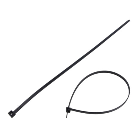Colier de strângere; L: 460mm; W: 7,6mm; neagră; poliamidă; 535N