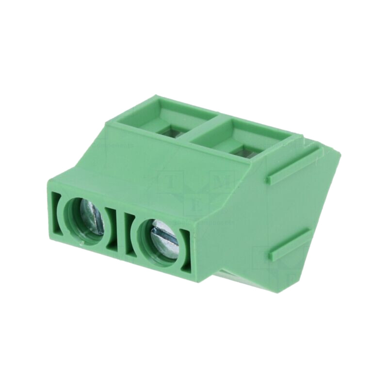 Regletă de conexiuni pt.PCB; în unghi; 9,52mm; piste: 2; 4mm2 Regletă de conexiuni pt.PCB; în unghi; 9,52mm; piste: 2; 4mm2