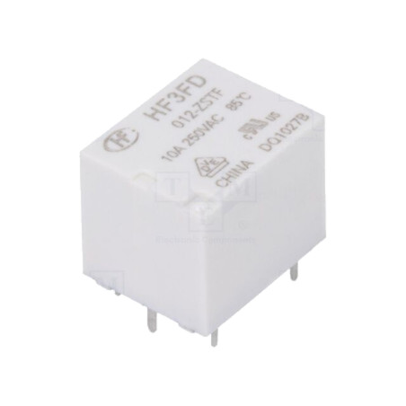 Releu: electromagnetic; SPDT; Ubobină: 12VDC; 10A; 10A/250VAC; PCB