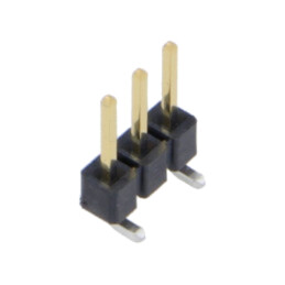 Conector: şiruri pini; tată; PIN: 3; 2,54mm; aurit; SMT; şir pini