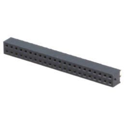 Conector: şiruri pini; soclu; mamă; PIN: 44; drept; 2mm; THT; 2x22