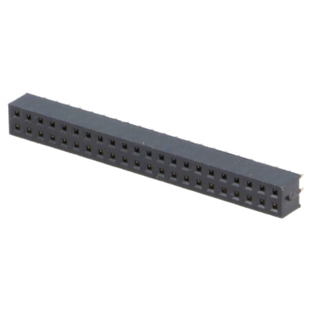 Conector: şiruri pini; soclu; mamă; PIN: 44; drept; 2mm; THT; 2x22