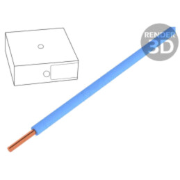 Cablu; H07V-U; 2,5mm2; sârmă; Cu; PVC; albastru; 450V,750V; 100m