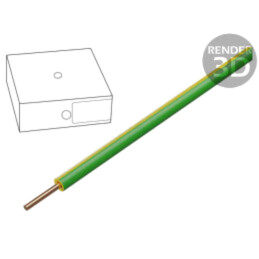 Cablu; H07V-U; 2,5mm2; sârmă; Cu; PVC; galben-verde; 450V,750V; 100m