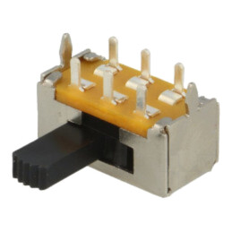Comutator: glisant; Poz: 2; DPDT; 1A/125VDC; ON-ON; THT; -20÷60°C
