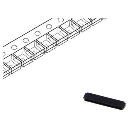 Conector: cablu-placă; DF52; SMT; PIN: 16; soclu; pentru PCB; tată