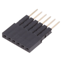 Conector: şiruri pini; soclu; mamă; PIN: 6; drept; 2,54mm; THT; 1x6