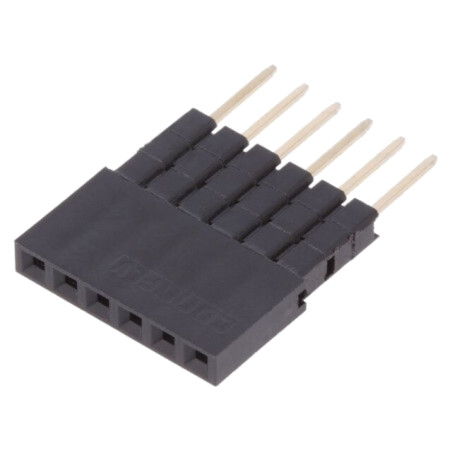 Conector: şiruri pini; soclu; mamă; PIN: 6; drept; 2,54mm; THT; 1x6