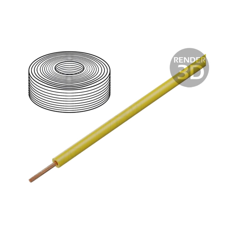 Cablu; H07Z-K; litat; Cu; 1,5mm2; LSZH; galben; 450V,750V; 100m Cablu; H07Z-K; litat; Cu; 1,5mm2; LSZH; galben; 450V,750V; 100m