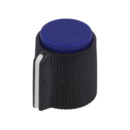 Buton rotativ; cu indicator; plastic; Øax: 6,35mm; Ø13x15mm