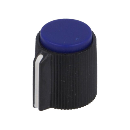 Buton rotativ; cu indicator; plastic; Øax: 6,35mm; Ø13x15mm