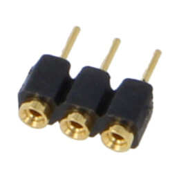 Conector: şiruri pini; soclu; mamă; PIN: 3; drept; 2,54mm; THT; 1x3