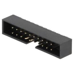 Conector: IDC; soclu; tată; PIN: 20; drept; THT; aurit; 2mm; neagră