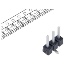 Conector: şiruri pini; tată; PIN: 3; 2,54mm; cositorit; SMT