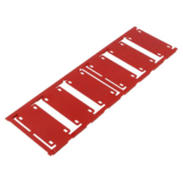 Etichetă; 7÷40mm; poliamidă 66; roşie; -40÷100°C; UL94V-2; H: 60mm