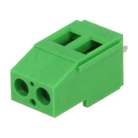 Regletă de conexiuni pt.PCB; în unghi 90°; 5mm; piste: 2; 24A
