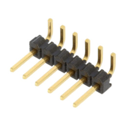 Conector: şiruri pini; şir pini; tată; PIN: 6; în unghi 90°; 2,54mm