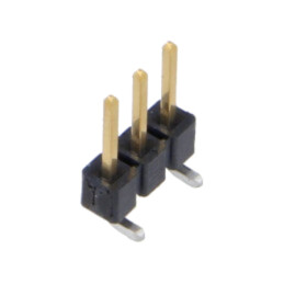 Conector: şiruri pini; tată; PIN: 3; 2,54mm; aurit; SMT; şir pini
