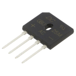 Punte redresoare: monofazat; Urmax: 1kV; If: 25A; Ifsm: 350A; plată
