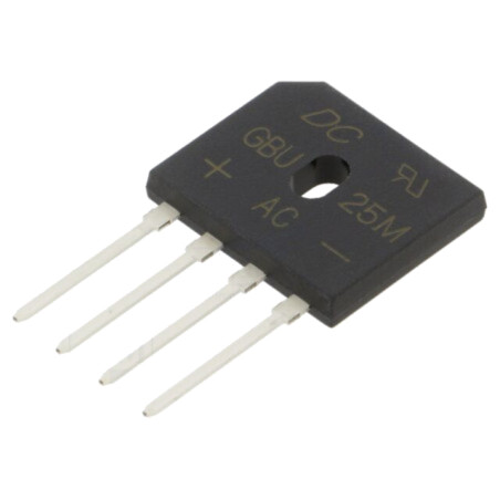 Punte redresoare: monofazat; Urmax: 1kV; If: 25A; Ifsm: 350A; plată