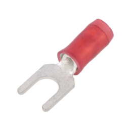 Vârf: furcă; M4; Ø: 4,3mm; 0,26÷1,65mm2; crimpat; pe cablu; izolată