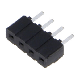 Conector: şiruri pini; tată; PIN: 4; 2,54mm; cositorit; THT; soclu