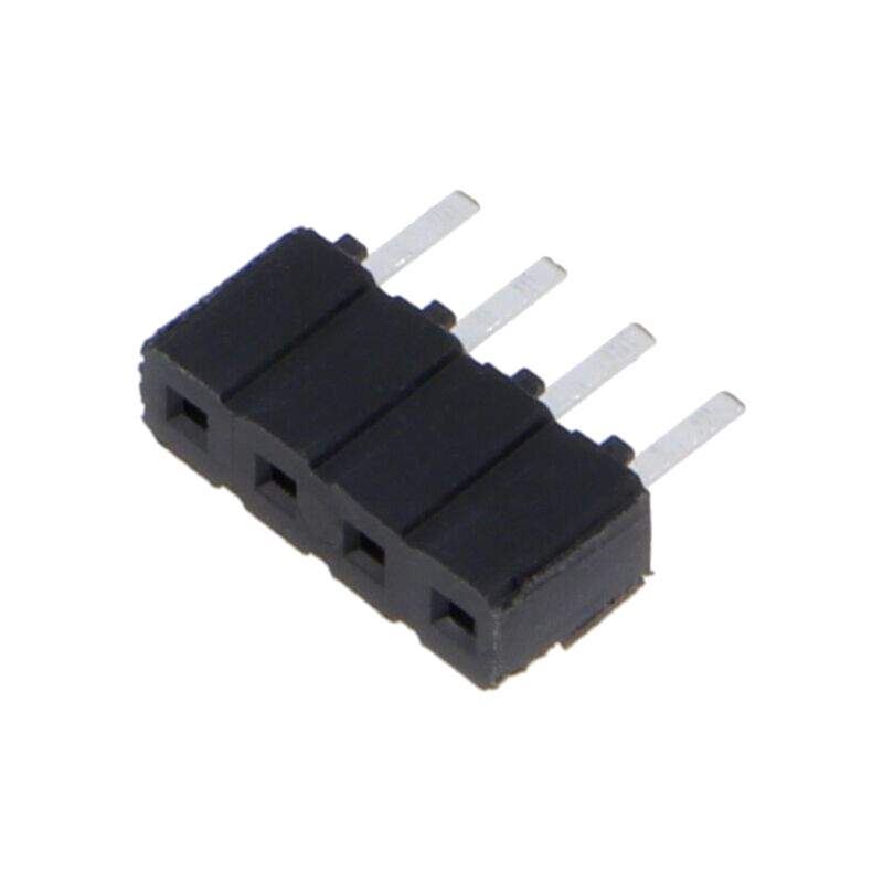 Conector: şiruri pini; tată; PIN: 4; 2,54mm; cositorit; THT; soclu Conector: şiruri pini; tată; PIN: 4; 2,54mm; cositorit; THT; soclu