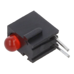 LED; în carcasă; 3mm; Nr.diode: 1; roşie; 2mA; Lentilă: difuză; 45°